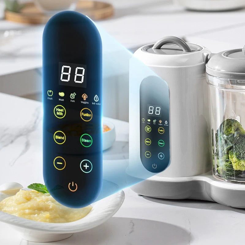 110V/220V Baby Food Supplement Maker Multicooker Solid Food Cooking Machine Electric Blender Grinder Mixer Steaming and Cooking