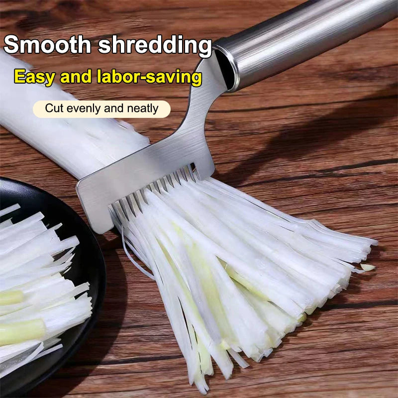New Stainless Steel Scallion Cutter Shred Knife Creative Vegetable Fruit Shredders Slicer Speedy Onion Graters Kitchen Gadgets