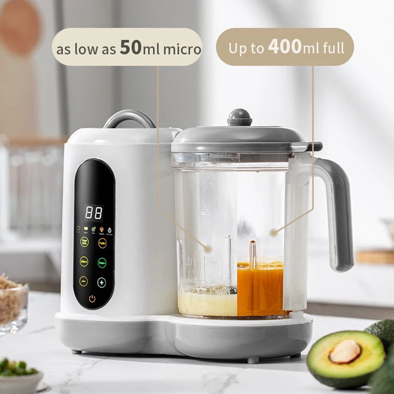 110V/220V Baby Food Supplement Maker Multicooker Solid Food Cooking Machine Electric Blender Grinder Mixer Steaming and Cooking