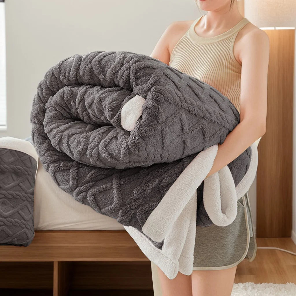 Solid Color Flannel Throw Blanket, Multi-Purpose Soft Skin-Friendly Warm Cozy Blanket for Bedroom Living Room Office Couch Sofa Bed Decor