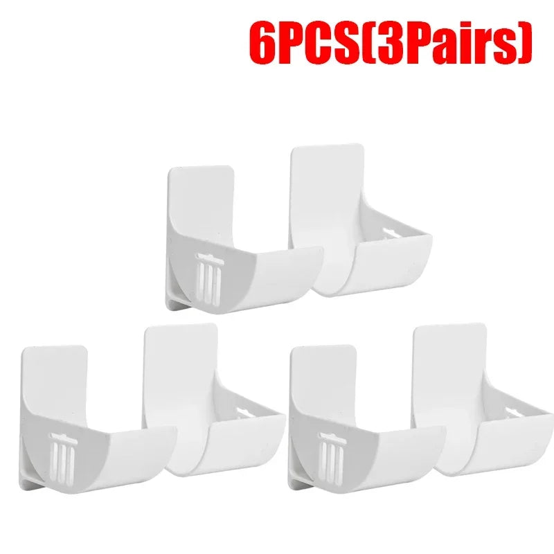 2/6PCS Wall Mounted Trash Bags Holder Garbage Bag Storage Box Organizer Plastic Bag Film Container Dispenser For Kitchen Shelf