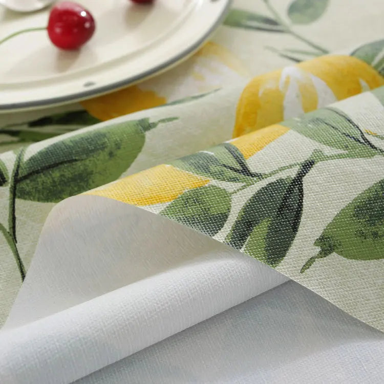 PVC Waterproof and Oil-proof Plastic Tablecloth Bedside Table Dustproof Decorative Cloth Living Room Coffee Table Tablecloth