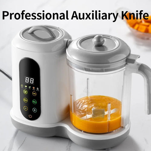 110V/220V Baby Food Supplement Maker Multicooker Solid Food Cooking Machine Electric Blender Grinder Mixer Steaming and Cooking