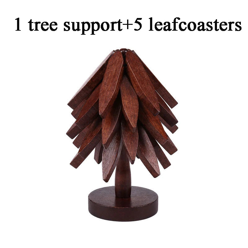 Wooden Trivets for Hot Dishes Decorative Christmas Tree Shape, Kitchen Wood Tree Trivet for Hot Pots and Pans 8” Heat Resistant