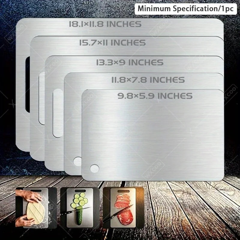 1/3/5PCS Stainless Steel Cutting Boards Double-Sided Antibacterial Food Grade Mould-Resistant Kitchen Chopping Board for Meat