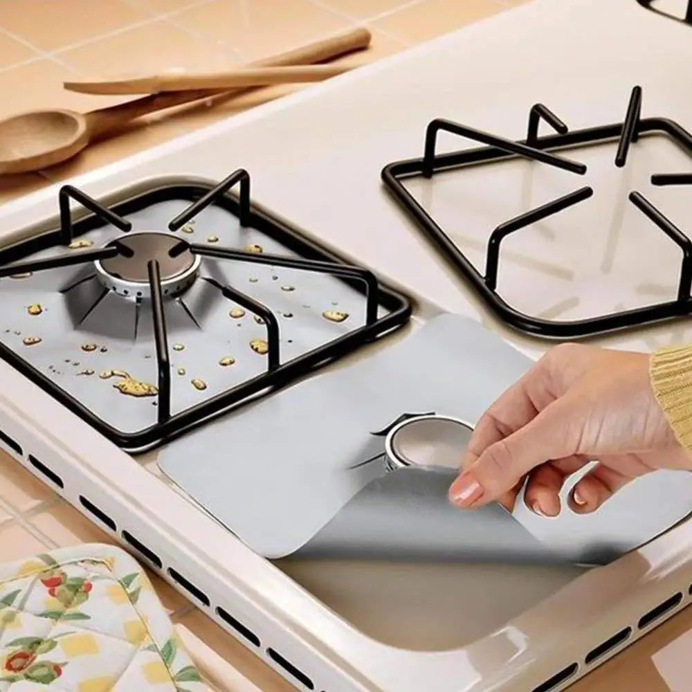 Thickened 27cm Kitchen Gas Stove Protection Pad High Temperature Resistant Grease Cleaning Gadgets