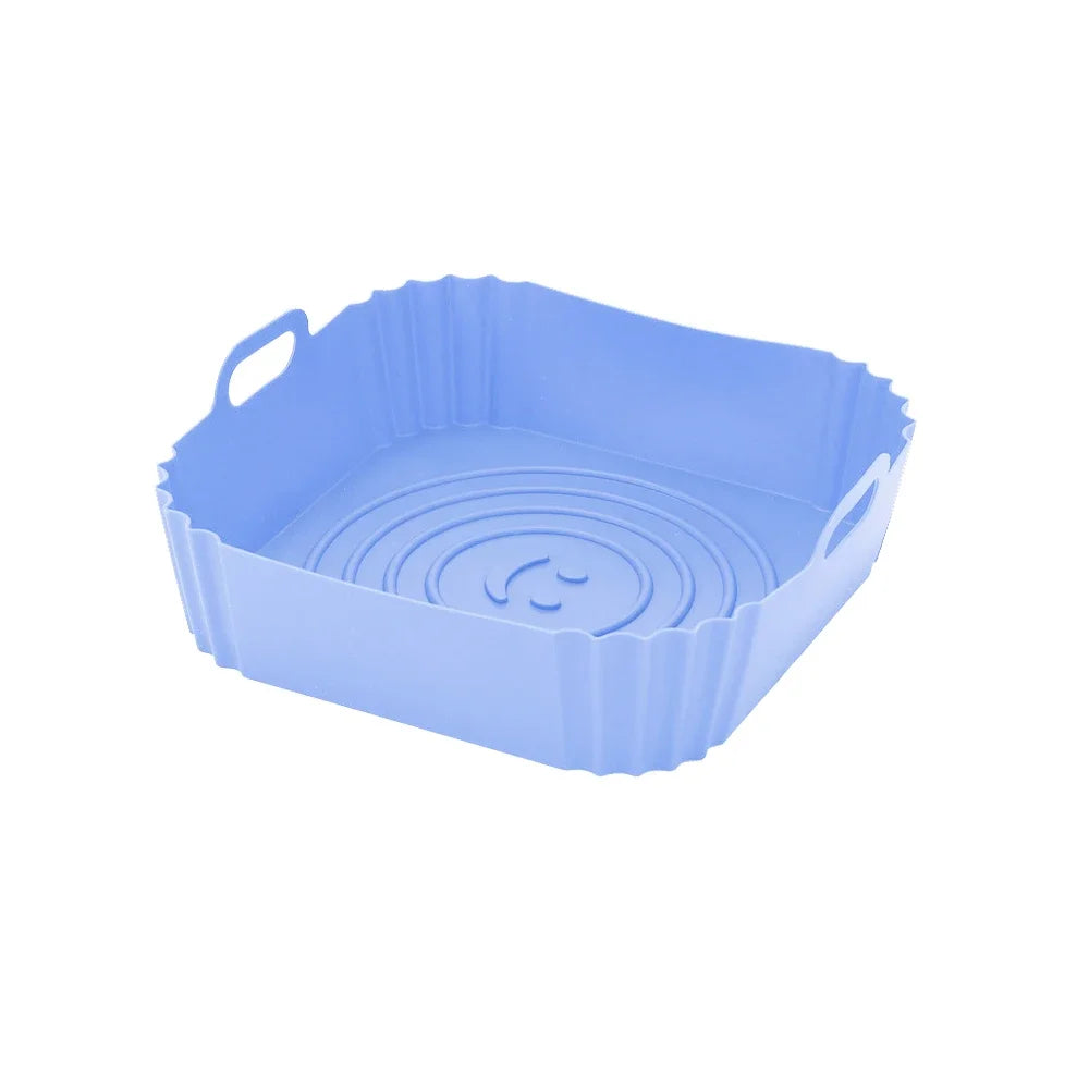 Reusable Silicone Air Fryer Oven Baking Tray Non-stick Liner Pan Accessories Pizza Chicken Kitchen Gadgets