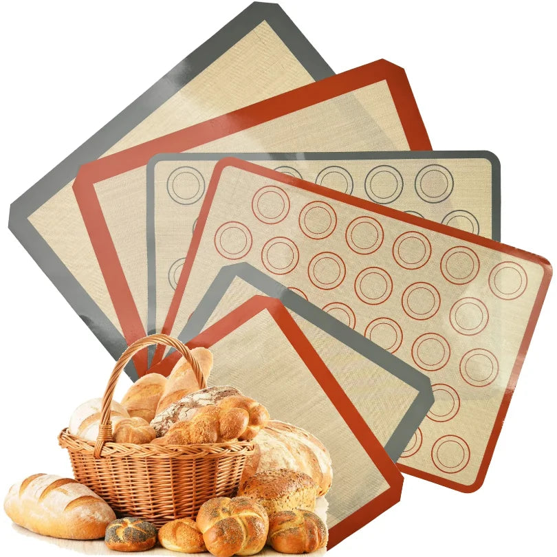 1PC Silicone Baking Mat for Oven, Thin 0.4mm, Reusable Non Stick Heat Resistant Bakeware Sheets Liner Baking Tools for Cookie
