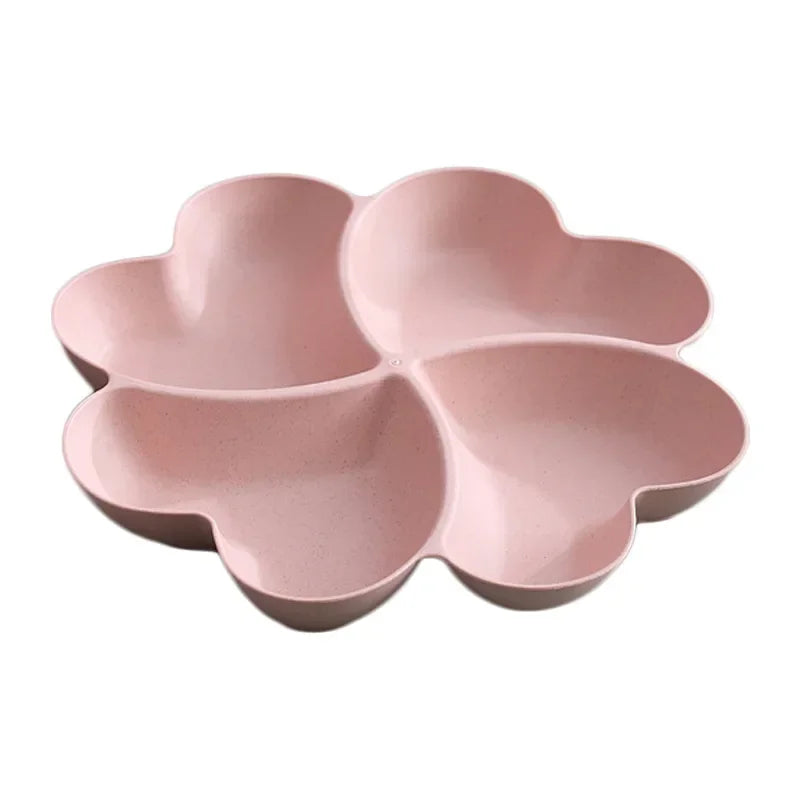 Heart Shaped Fruit Platter Creative Plates Storage Box Dried Fruit Snack Plates Divided Candy Dessert Plate Container Box