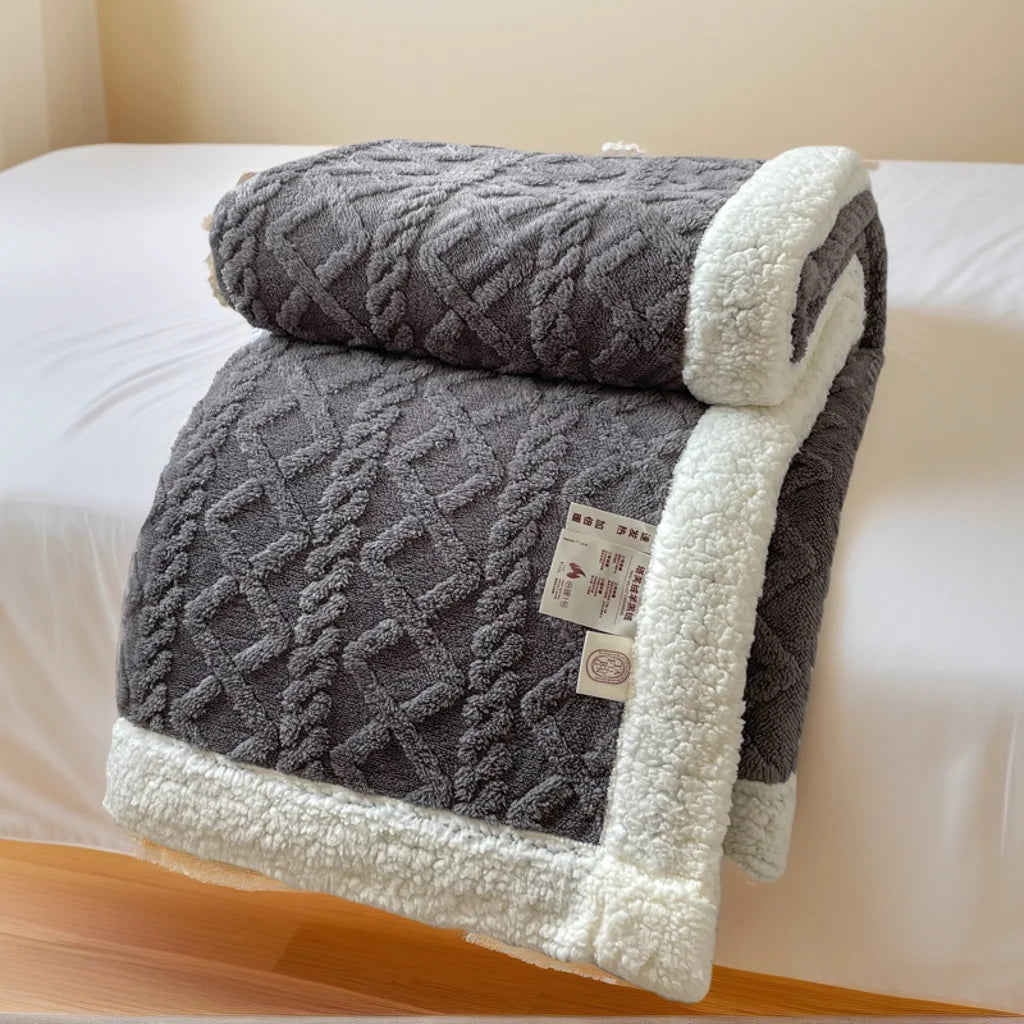 Solid Color Flannel Throw Blanket, Multi-Purpose Soft Skin-Friendly Warm Cozy Blanket for Bedroom Living Room Office Couch Sofa Bed Decor