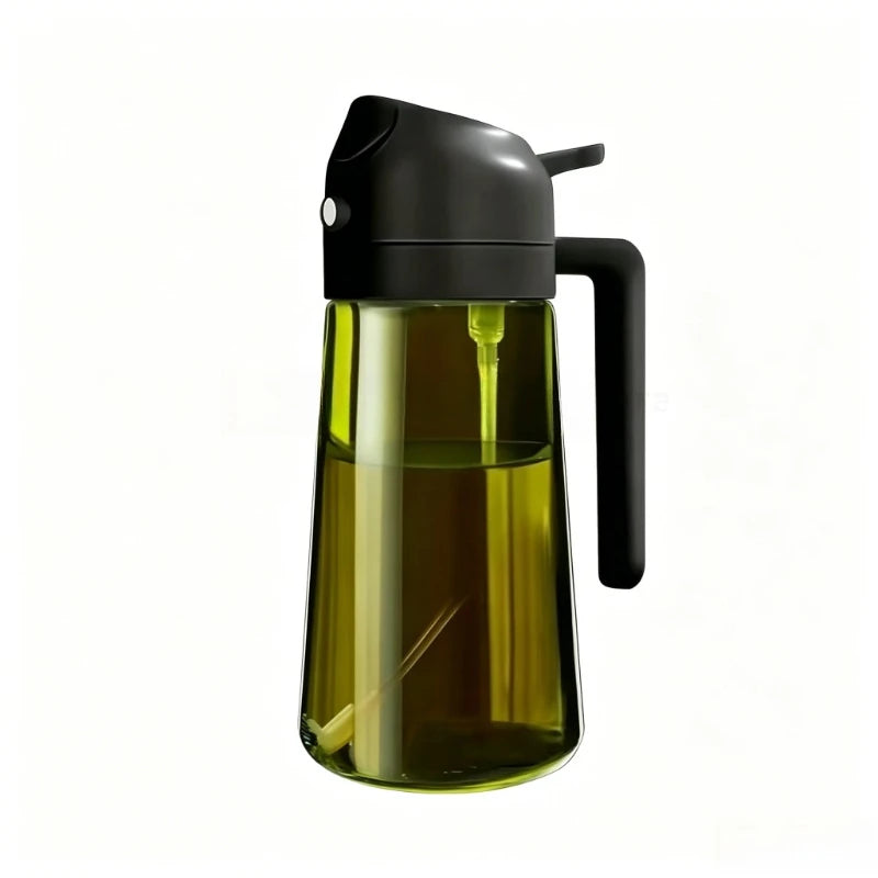2-in-1 Oil Dispenser & Sprayer 500ML Leakproof Olive Oil Sprayer Bottle for Cooking Spray Airfryer BBQ Camping