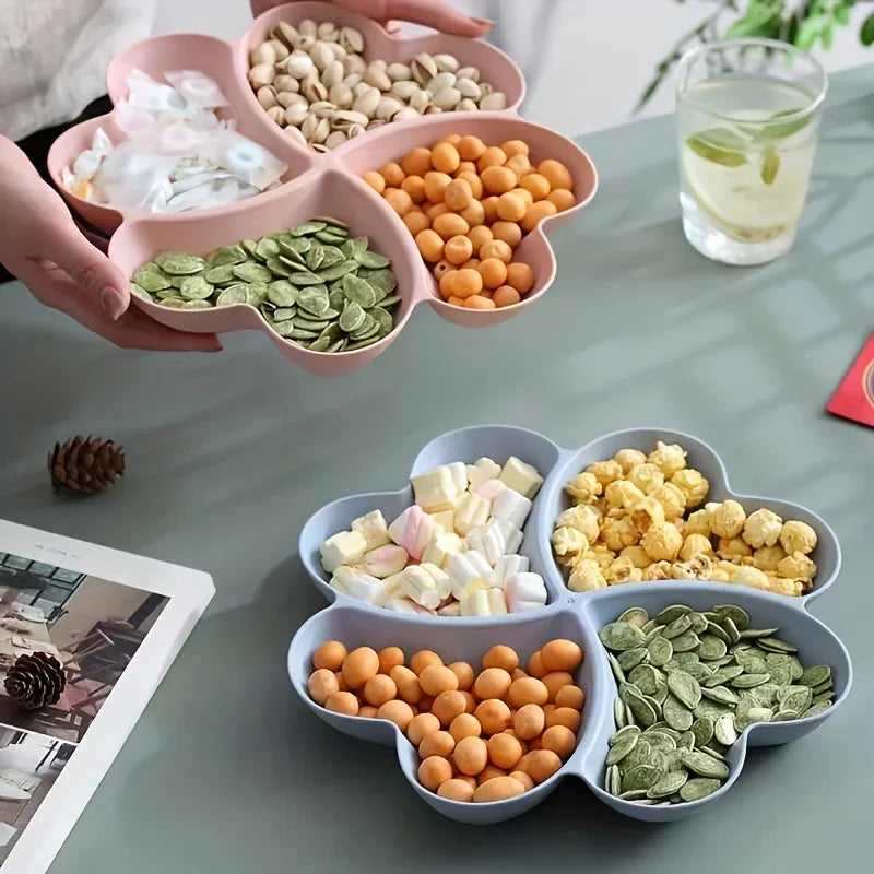 Heart Shaped Fruit Platter Creative Plates Storage Box Dried Fruit Snack Plates Divided Candy Dessert Plate Container Box