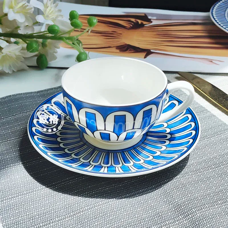 European style simple and luxurious Blue Seal Western dinner plate steak plate decoration afternoon tea Dim sum cake tableware