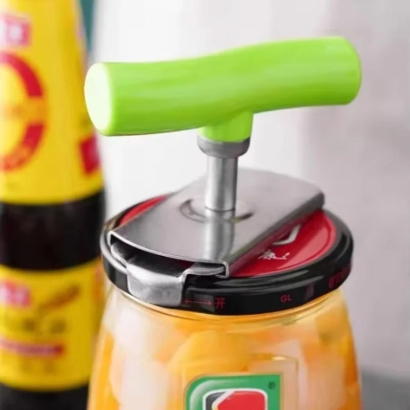 Stainless Steel Can Opener Labor-saving Unscrew Lid Multifunctional Opener Home Adjustable Rotating Bottle Opener Kitchen Tools