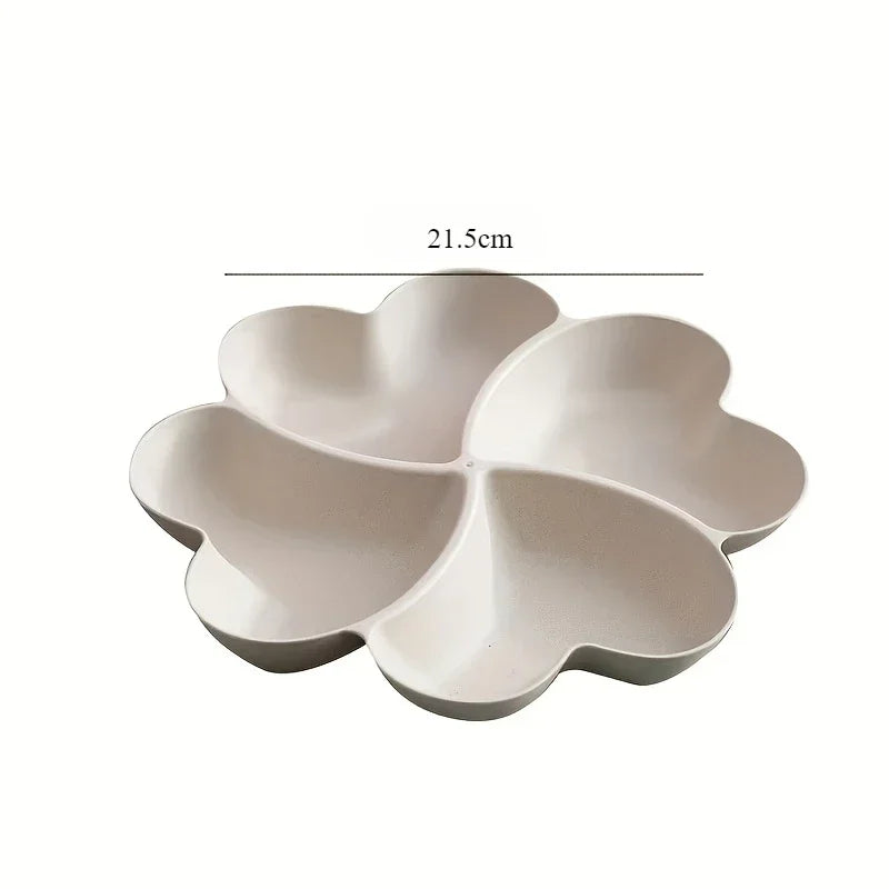Heart Shaped Fruit Platter Creative Plates Storage Box Dried Fruit Snack Plates Divided Candy Dessert Plate Container Box