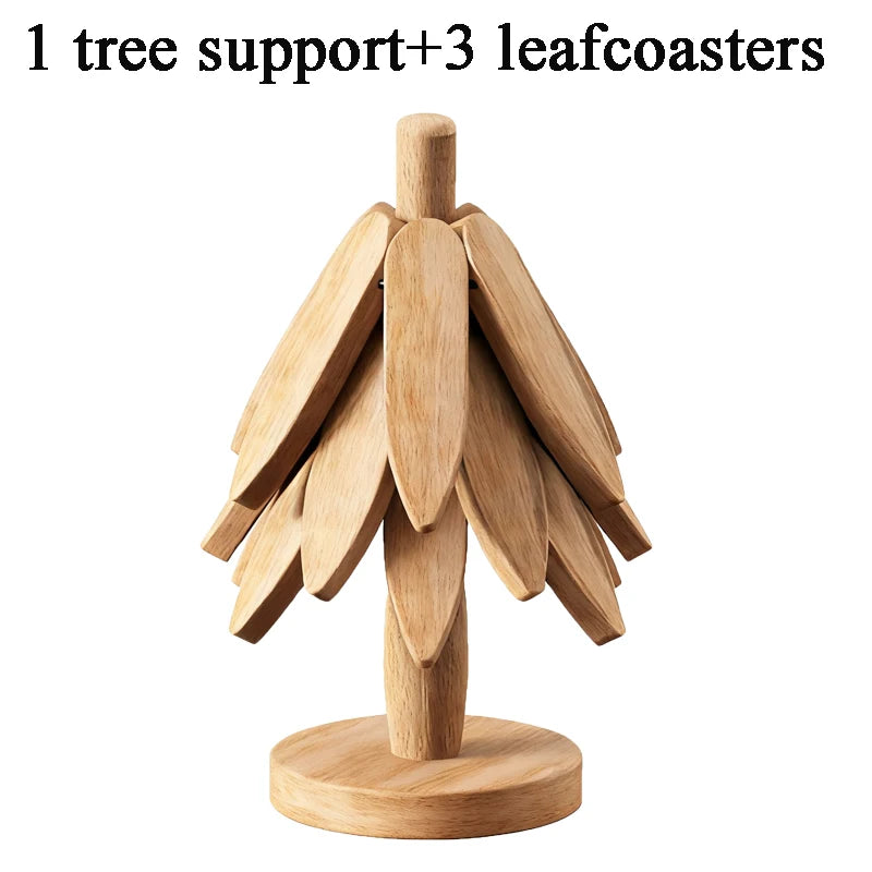 Wooden Trivets for Hot Dishes Decorative Christmas Tree Shape, Kitchen Wood Tree Trivet for Hot Pots and Pans 8” Heat Resistant