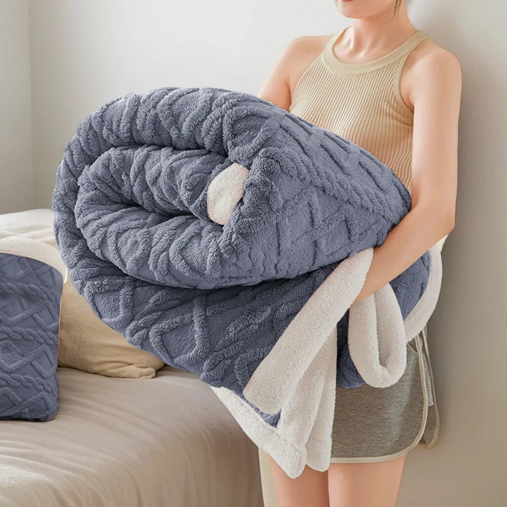 Solid Color Flannel Throw Blanket, Multi-Purpose Soft Skin-Friendly Warm Cozy Blanket for Bedroom Living Room Office Couch Sofa Bed Decor