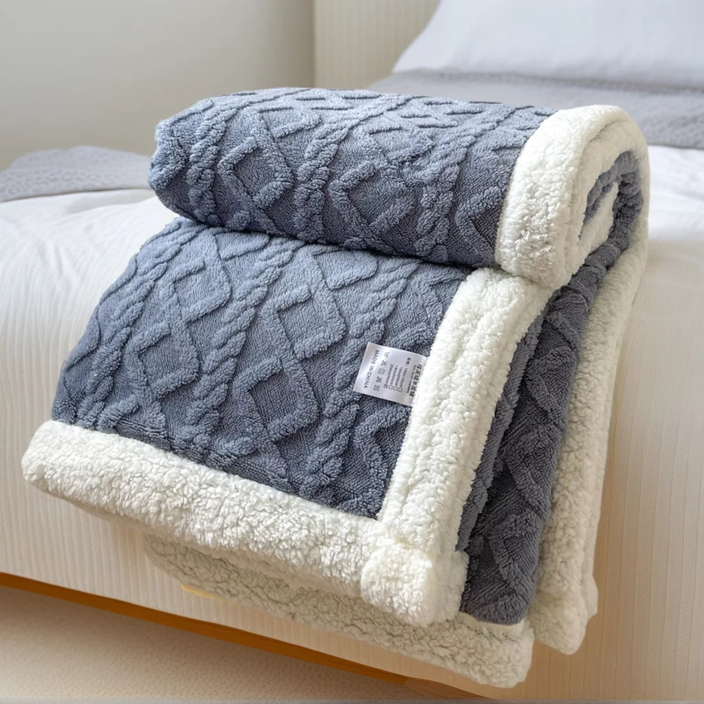 Solid Color Flannel Throw Blanket, Multi-Purpose Soft Skin-Friendly Warm Cozy Blanket for Bedroom Living Room Office Couch Sofa Bed Decor
