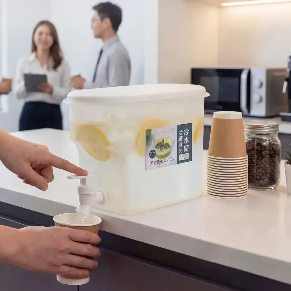 3.5L Cold Water Jug Large Capacity Cold Kettle with Faucet Juice Lemonade Drinks Bucket Liquid Storage Tank For Summer Party