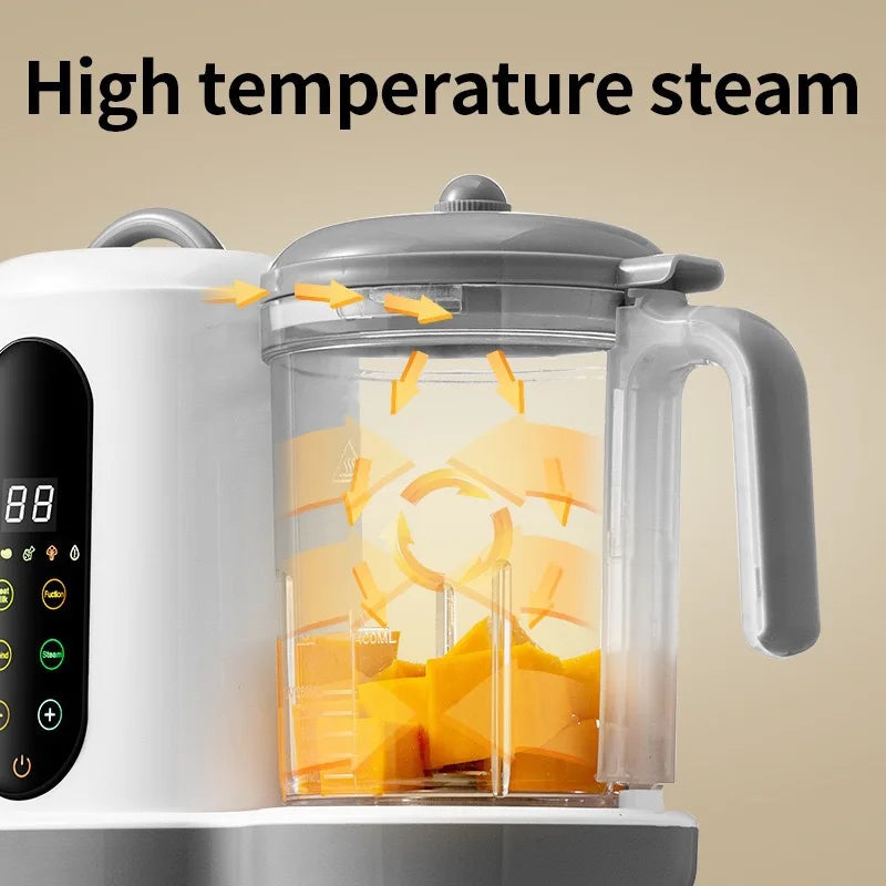 110V/220V Baby Food Supplement Maker Multicooker Solid Food Cooking Machine Electric Blender Grinder Mixer Steaming and Cooking