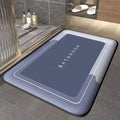 Thickened bathroom absorbent mat simple door dirt-resistant mat home kitchen mat quick-drying foot mat non-slip entry mat