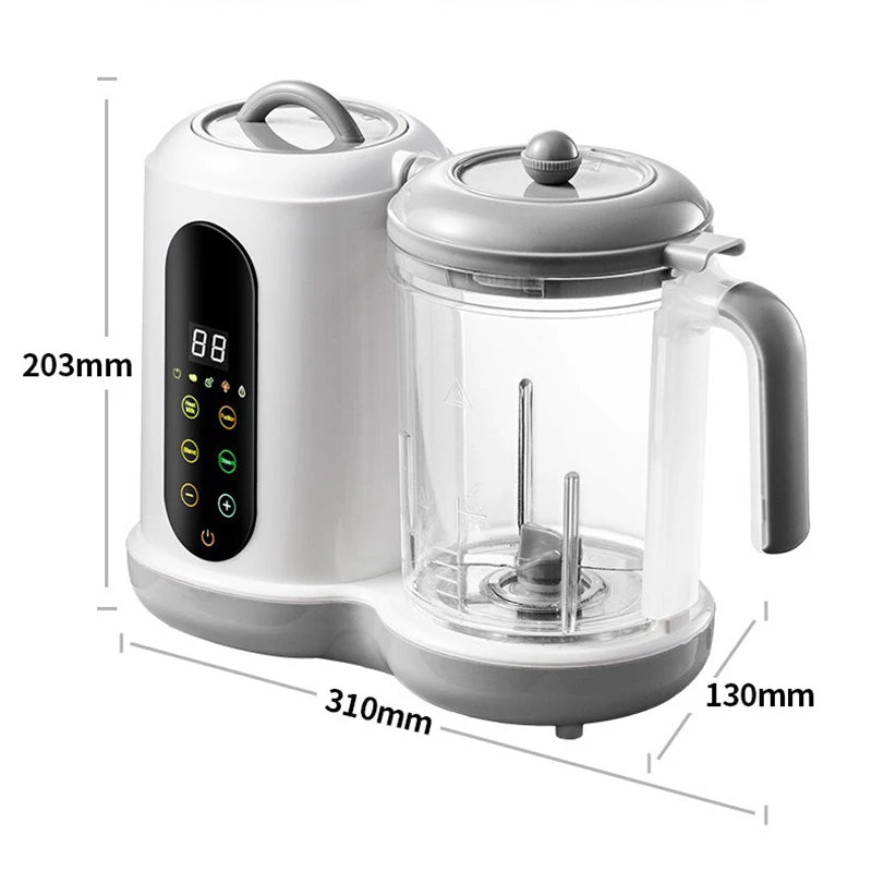 110V/220V Baby Food Supplement Maker Multicooker Solid Food Cooking Machine Electric Blender Grinder Mixer Steaming and Cooking