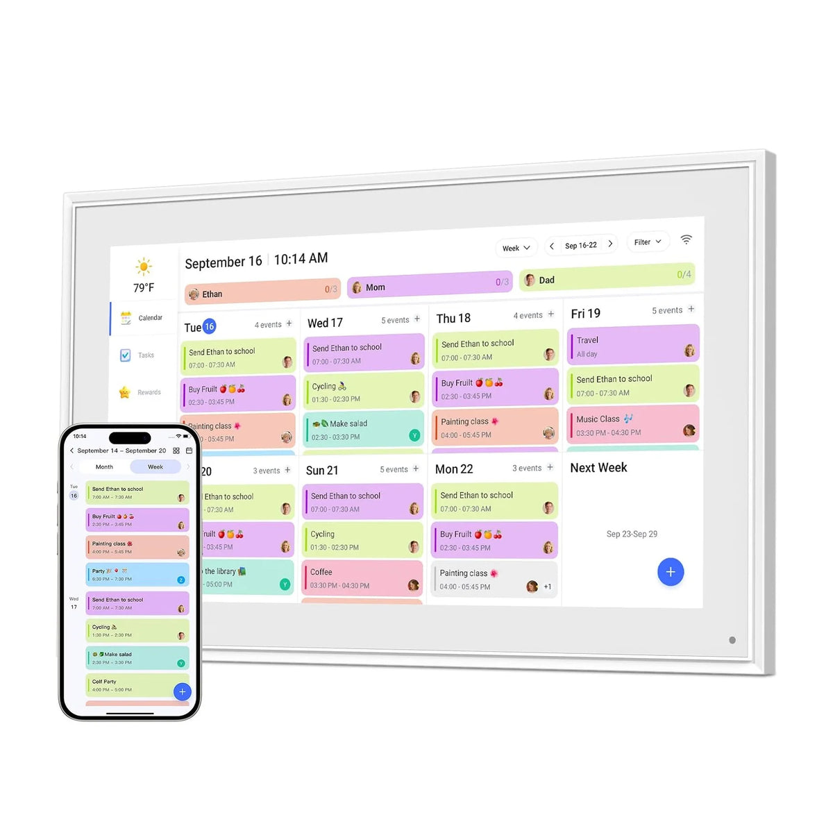 10.1 Inch 32GBMemory WiFi Touch Digital Photo Frame 1280*800P HD Share Photos Smart Digital Calendar Frame For Picture Sharing