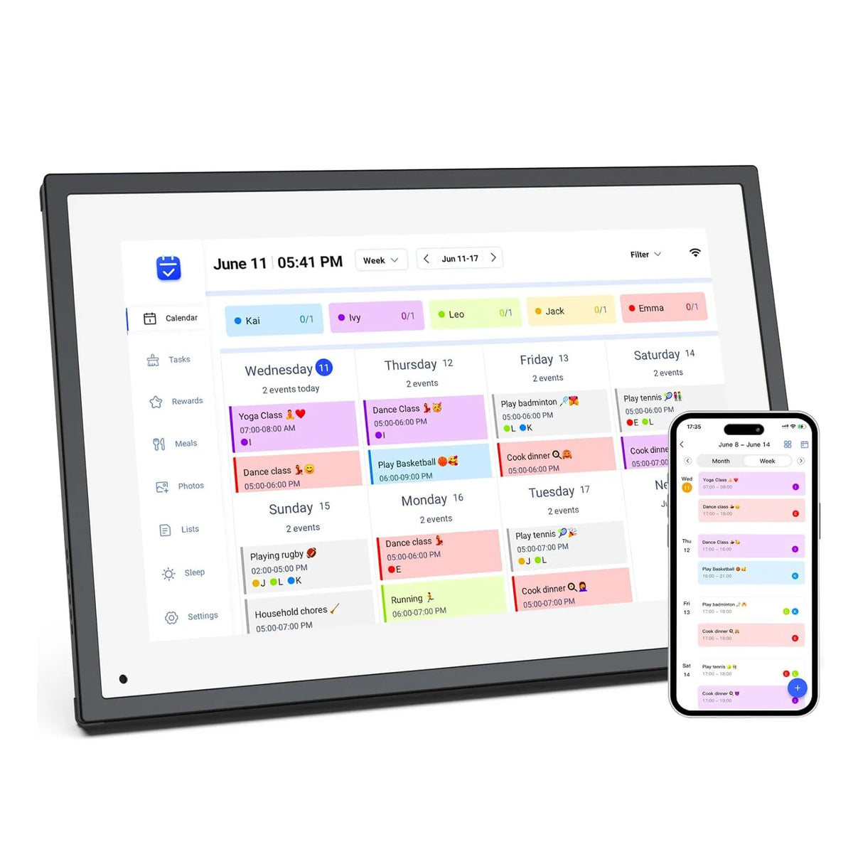 AHXJKA10.1 Inch WiFi Touch Digital Calendar 32GB Storage Multi-function Task To-do List Calendario Inteligente Household Desktop