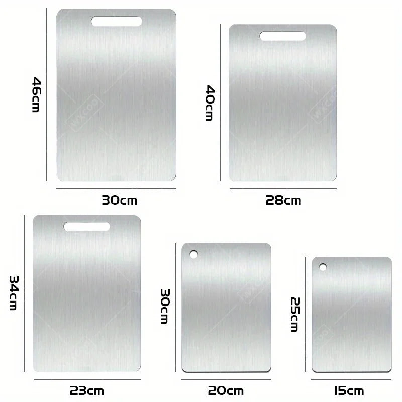 1/3/5PCS Stainless Steel Cutting Boards Double-Sided Antibacterial Food Grade Mould-Resistant Kitchen Chopping Board for Meat