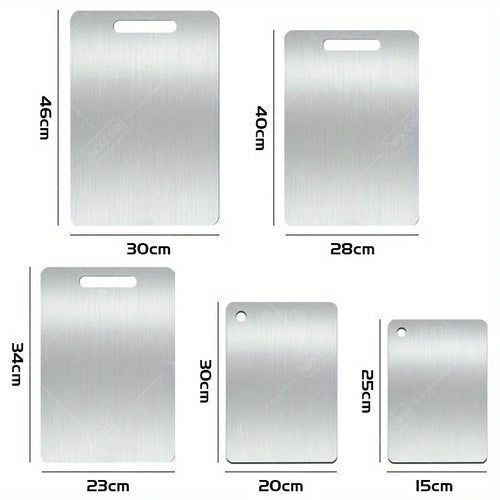 1/3/5PCS Stainless Steel Cutting Boards Double-Sided Antibacterial Food Grade Mould-Resistant Kitchen Chopping Board for Meat